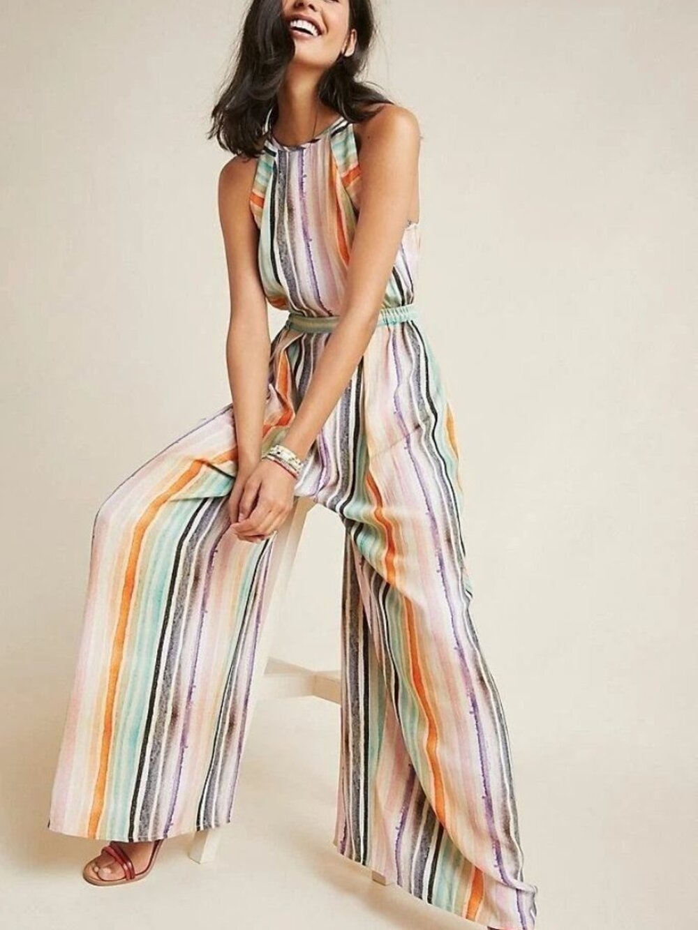 Anthropologie | Blank London Gallery Row Striped Wide Leg Jumpsuit - Size M